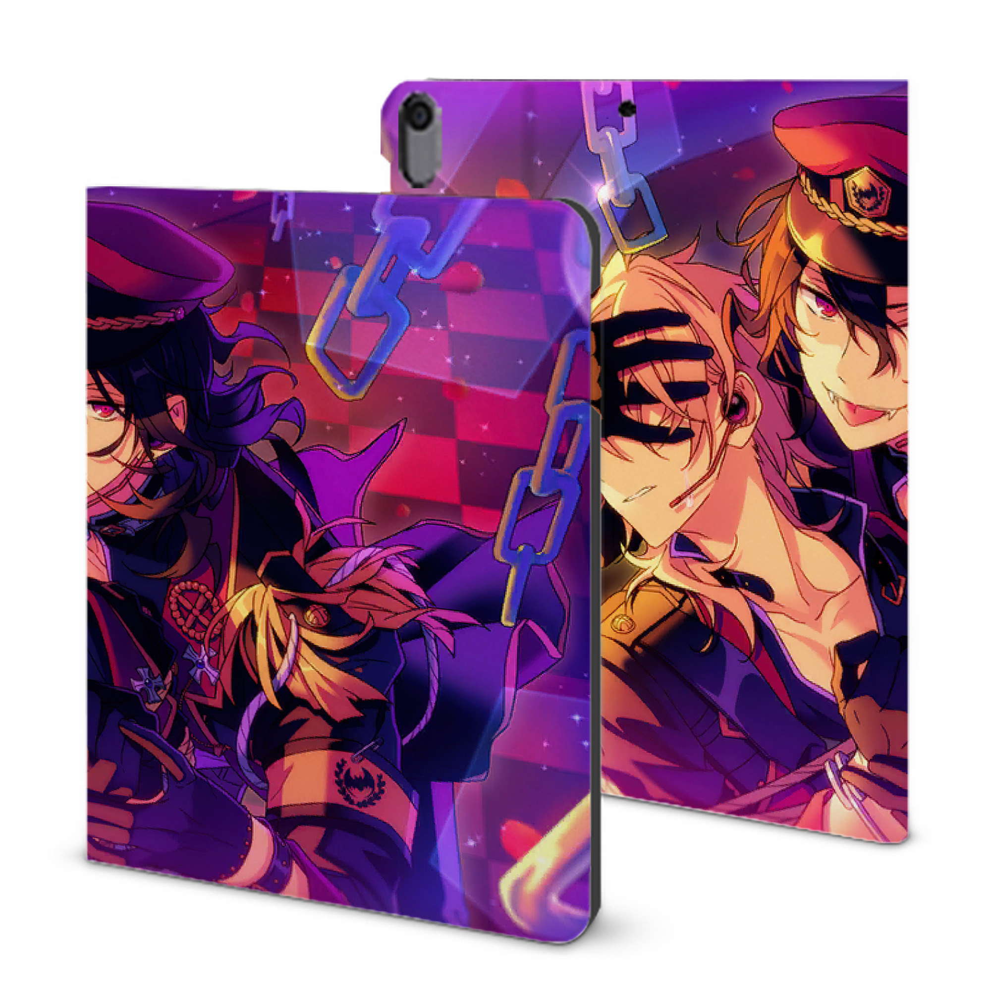 （画像用） あんさんぶるスターズ! Ensemble Stars IPad ケース ブック型 PUレザー TPU 耐衝撃 軽量 薄型 ペン収納なし 全面保護 IPad 各モデル対応